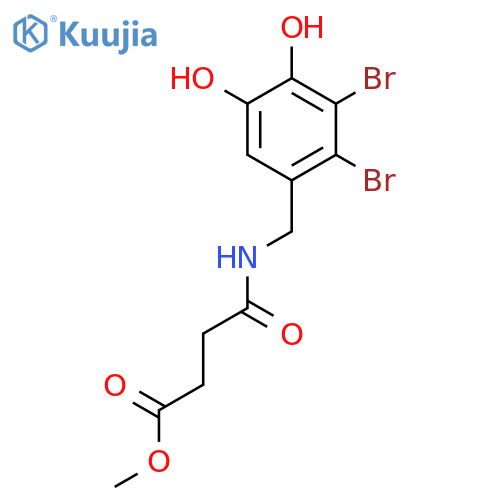 methyl 4-(2,3-dibromo-4,5-dihydroxybenzylamino)-4-oxobutanoate structure
