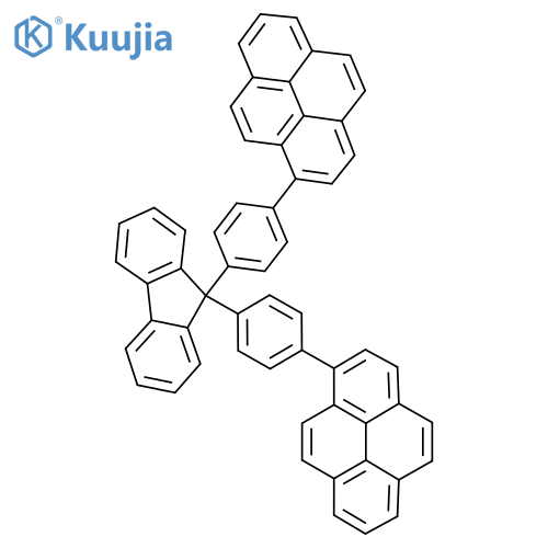 9,9-Bis[4-(1-pyrenyl)phenyl]fluorene structure