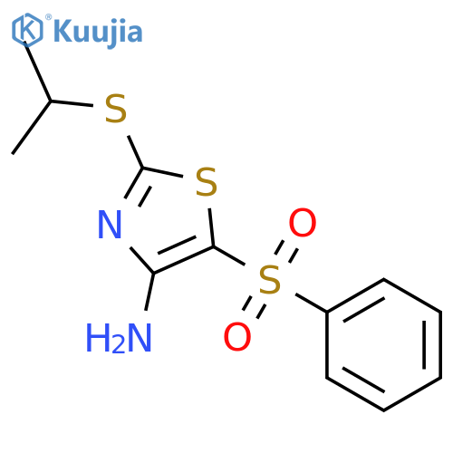 4-Thiazolamine,2-[(1-methylethyl)thio]-5-(phenylsulfonyl)- structure