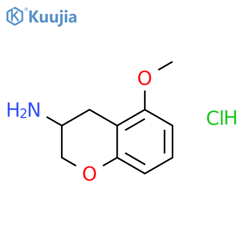 5-methoxy-3,4-dihydro-2H-1-benzopyran-3-amine hydrochloride structure