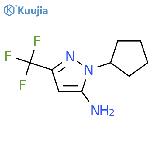 1-cyclopentyl-3-(trifluoromethyl)-1H-pyrazol-5-amine structure