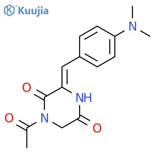 2,5-Piperazinedione, 1-acetyl-3-[[4-(dimethylamino)phenyl]methylene]- structure