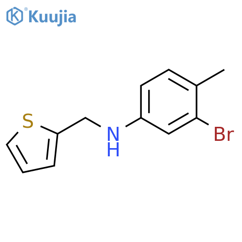 3-bromo-4-methyl-N-(thiophen-2-yl)methylaniline structure