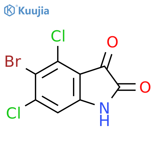 1H-Indole-2,3-dione, 5-bromo-4,6-dichloro- structure