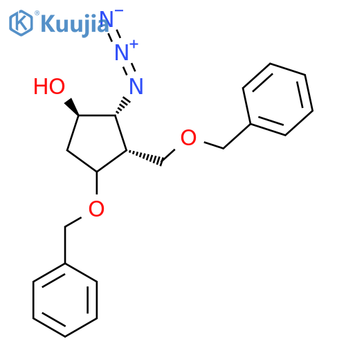 (1R,2R,3R,5S)-2-Azido-4-(phenylMethoxy)-3-[(phenylMethoxy)Methyl]-cyclopentanol structure