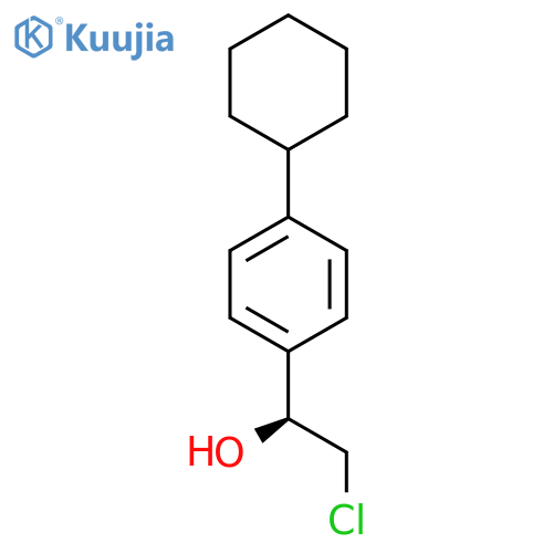 (1S)-2-chloro-1-(4-cyclohexylphenyl)ethan-1-ol structure