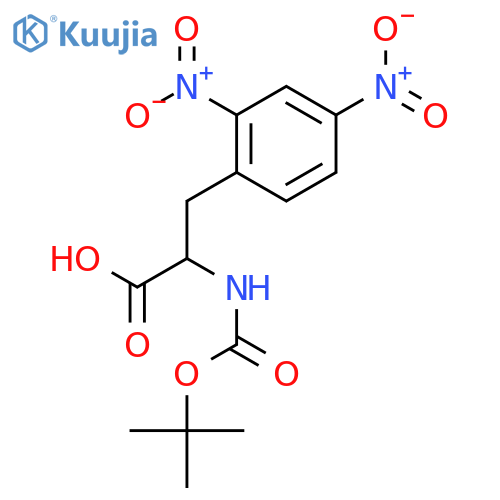 (S)-2-((tert-Butoxycarbonyl)amino)-3-(2,4-dinitrophenyl)propanoic acid structure