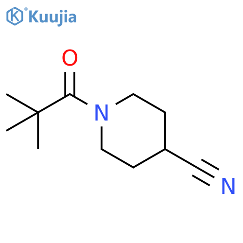 1-(2,2-dimethylpropanoyl)piperidine-4-carbonitrile structure