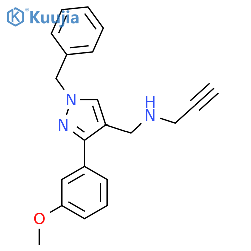 {[1-benzyl-3-(3-methoxyphenyl)-1H-pyrazol-4-yl]methyl}(prop-2-yn-1-yl)amine structure