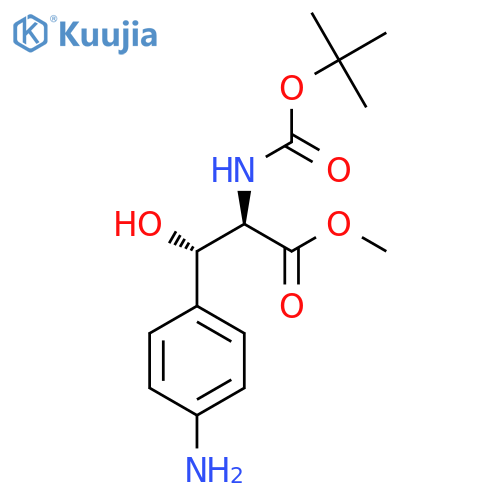 Methyl (2r,3s)-3-(4-aminophenyl)-2-((tert-butoxycarbonyl)amino)-3-hydroxypropanoate structure