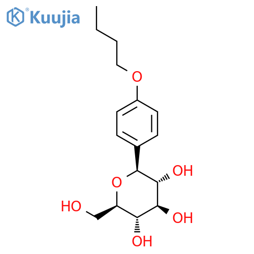 D-Glucitol, 1,5-anhydro-1-C-(4-butoxyphenyl)-, (1S)- structure
