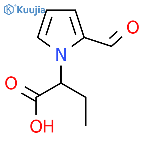 2-(2-formyl-1H-pyrrol-1-yl)butanoic acid structure