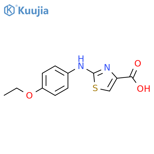 2-[(4-ethoxyphenyl)amino]-1,3-thiazole-4-carboxylic acid structure