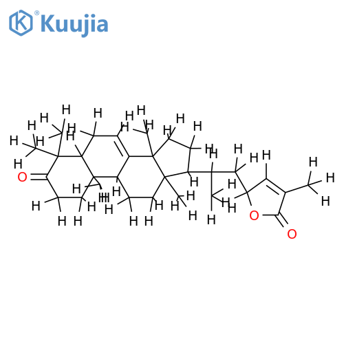 3-Oxo-9beta-lanosta-7,24-dien-26,23R-olide structure