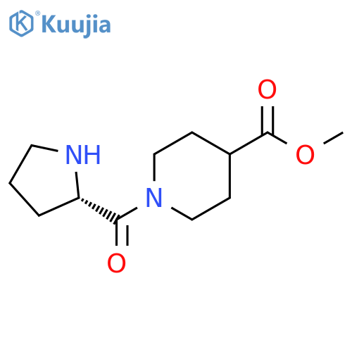 methyl 1-(2S)-pyrrolidine-2-carbonylpiperidine-4-carboxylate structure