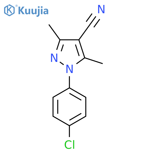 1-(4-Chloro-phenyl)-3,5-dimethyl-1H-pyrazole-4-carbonitrile structure