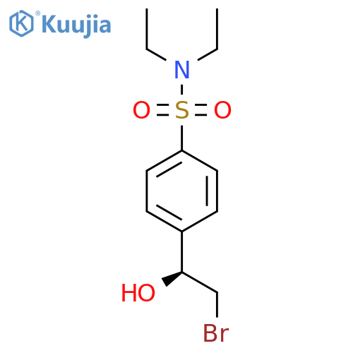 4-(1S)-2-bromo-1-hydroxyethyl-N,N-diethylbenzene-1-sulfonamide structure