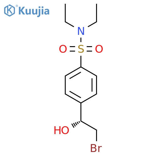 4-(1R)-2-bromo-1-hydroxyethyl-N,N-diethylbenzene-1-sulfonamide structure