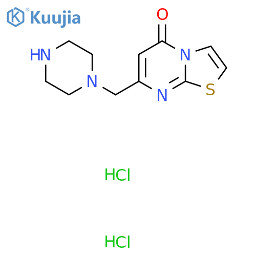 7-(piperazin-1-yl)methyl-5H-1,3thiazolo3,2-apyrimidin-5-one dihydrochloride structure