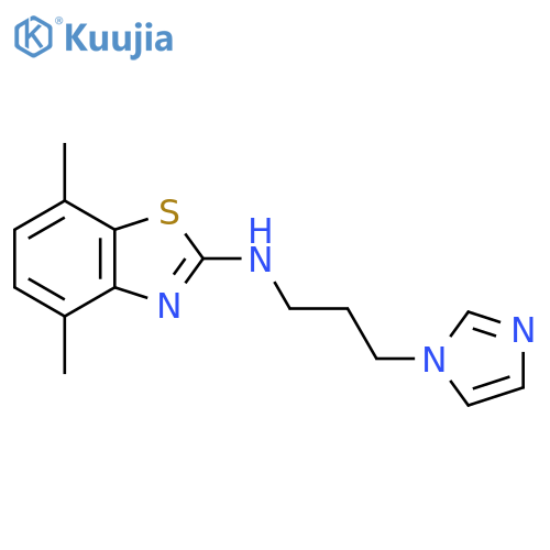 N-[3-(1H-Imidazol-1-yl)propyl]-4,7-dimethyl-1,3-benzothiazol-2-amine structure