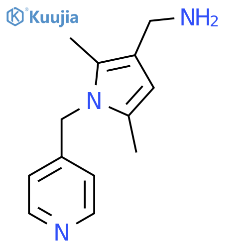 {[2,5-dimethyl-1-(pyridin-4-ylmethyl)-1H-pyrrol-3-yl]methyl}amine structure