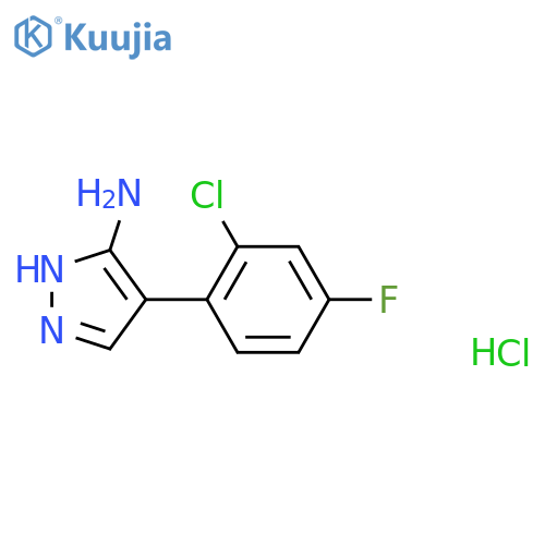 4-(2-chloro-4-fluorophenyl)-1H-pyrazol-5-amine hydrochloride structure