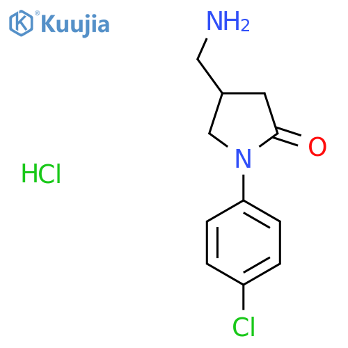 4-(Aminomethyl)-1-(4-chlorophenyl)pyrrolidin-2-one hydrochloride structure