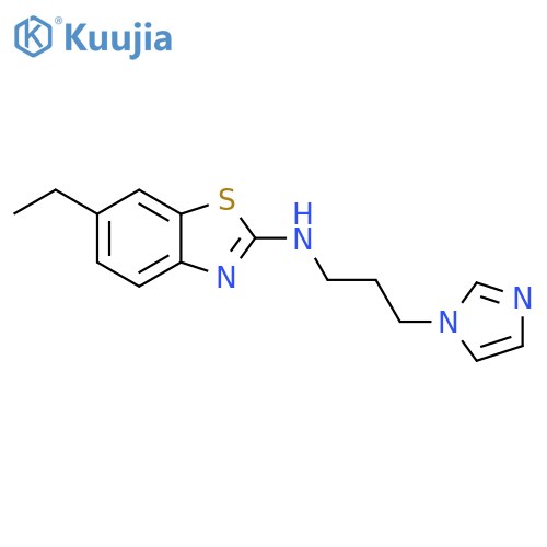 6-Ethyl-N-[3-(1H-imidazol-1-yl)propyl]-1,3-benzothiazol-2-amine structure