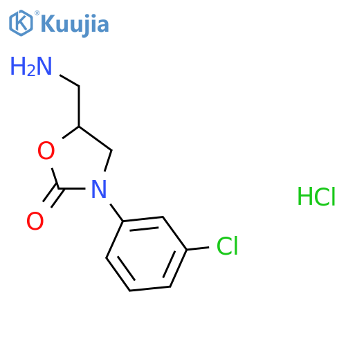5-(Aminomethyl)-3-(3-chlorophenyl)-1,3-oxazolidin-2-one hydrochloride structure