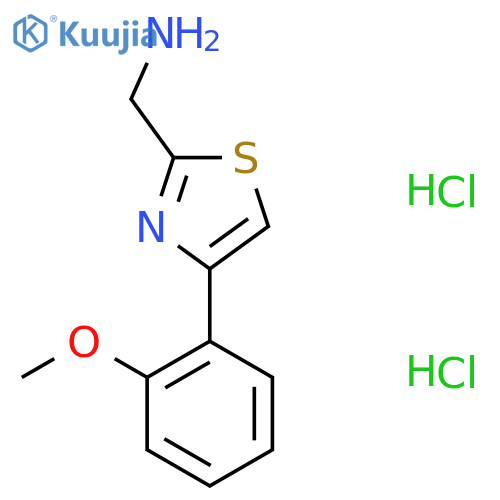 {[4-(2-Methoxyphenyl)-1,3-thiazol-2-yl]methyl}amine dihydrochloride methanol structure