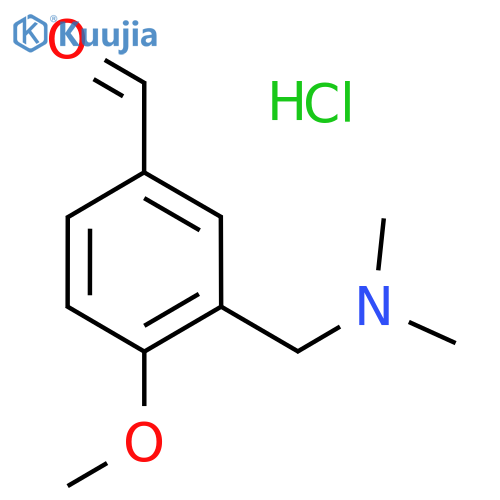 3-[(dimethylamino)methyl]-4-methoxybenzaldehyde hydrochloride structure