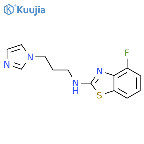 4-FLUORO-N-[3-(1H-IMIDAZOL-1-YL)PROPYL]-1,3-BENZOTHIAZOL-2-AMINE structure