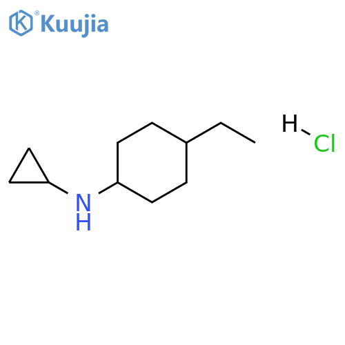 N-cyclopropyl-4-ethylcyclohexan-1-amine hydrochloride structure