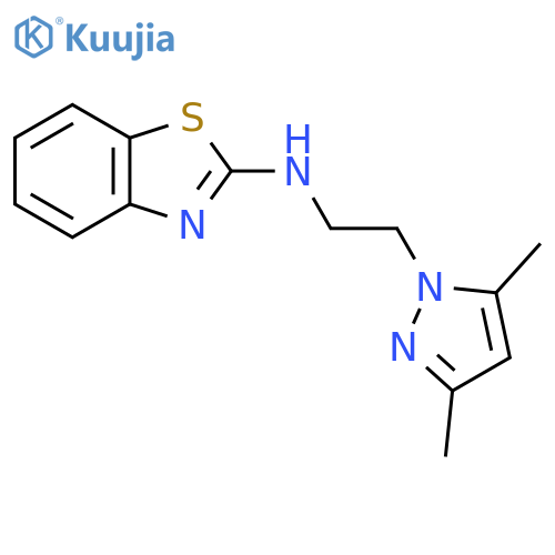 N-[2-(3,5-Dimethyl-1H-pyrazol-1-yl)ethyl]-1,3-benzothiazol-2-amine structure