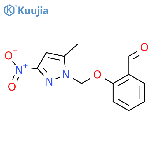 2-(5-Methyl-3-nitro-1H-pyrazol-1-yl)methoxybenzaldehyde structure