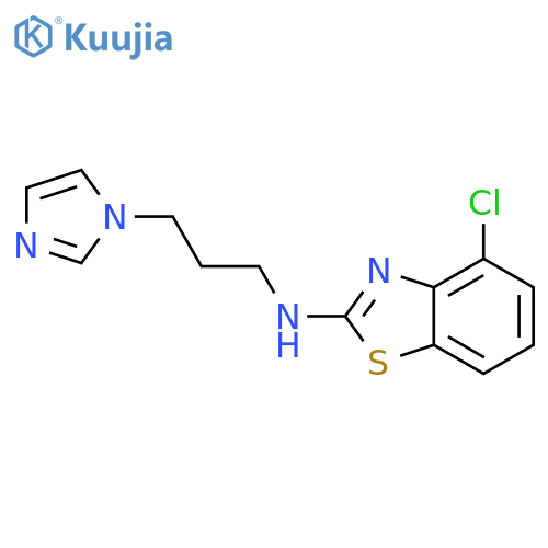 4-Chloro-N-[3-(1H-imidazol-1-yl)propyl]-1,3-benzothiazol-2-amine structure