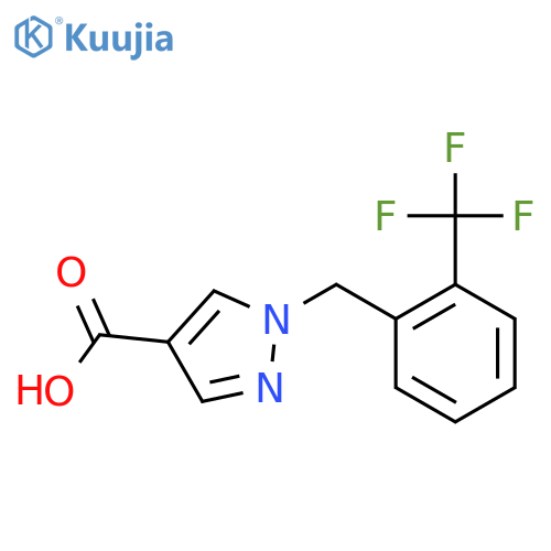 1-(2-Trifluoromethylbenzyl)-1H-pyrazole-4-carboxylic acid structure