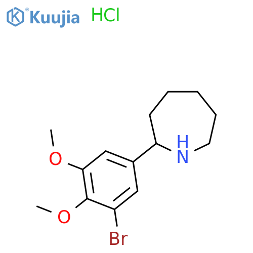 2-(3-Bromo-4,5-dimethoxyphenyl)azepane hydrochloride structure