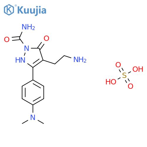 4-(2-Aminoethyl)-3-4-(dimethylamino)phenyl-5-oxo-2,5-dihydro-1H-pyrazole-1-carboxamide Sulphate structure