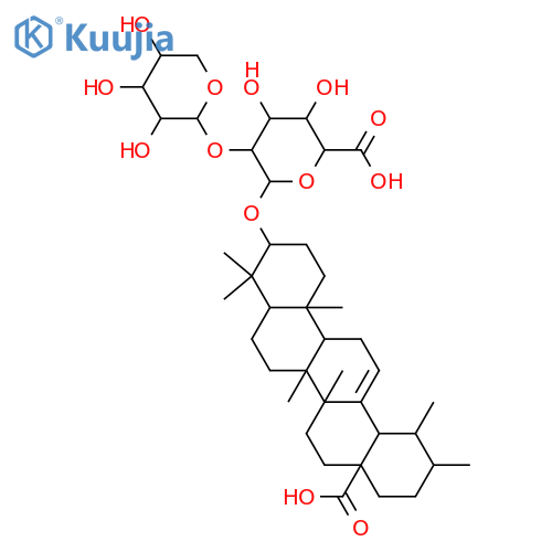 b-D-Glucopyranosiduronic acid, (3b)-17-carboxy-28-norurs-12-en-3-yl2-O-a-L-arabinopyranosyl- structure
