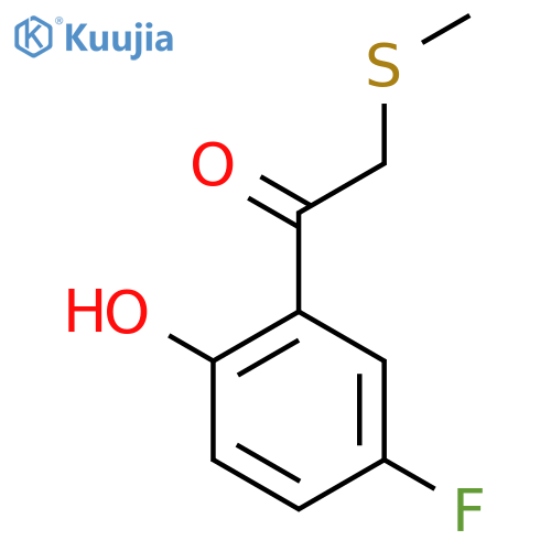 1-(5-Fluoro-2-hydroxyphenyl)-2-(methylsulfanyl)ethan-1-one structure