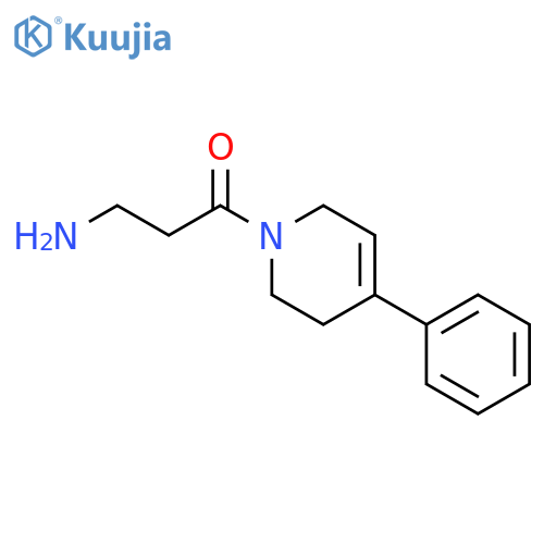 3-amino-1-(4-phenyl-1,2,3,6-tetrahydropyridin-1-yl)propan-1-one structure