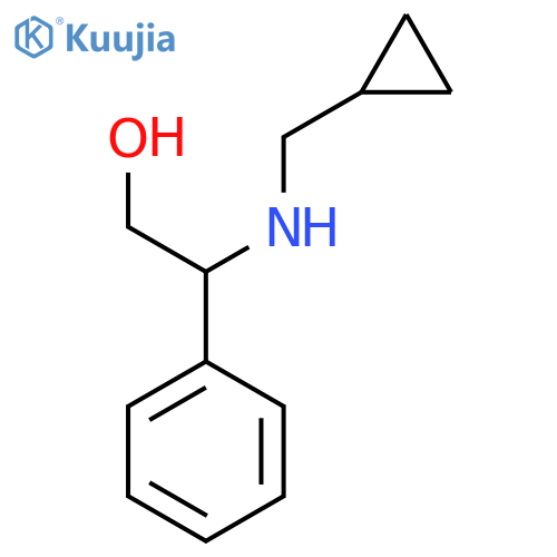 2-(cyclopropylmethyl)amino-2-phenylethan-1-ol structure