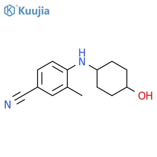 4-[(4-hydroxycyclohexyl)amino]-3-methylbenzonitrile structure