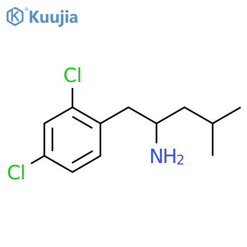 1-(2,4-dichlorophenyl)-4-methylpentan-2-amine structure