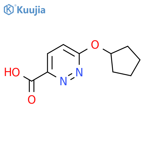6-(Cyclopentyloxy)pyridazine-3-carboxylic acid structure
