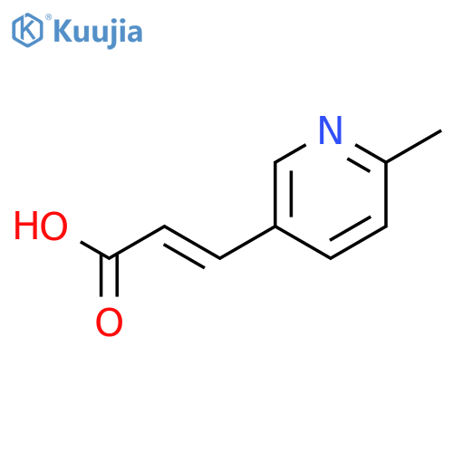 (2E)-3-(6-methylpyridin-3-yl)prop-2-enoic acid structure