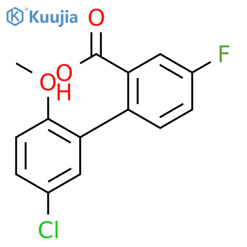 2-(5-chloro-2-methoxyphenyl)-5-fluorobenzoic Acid structure