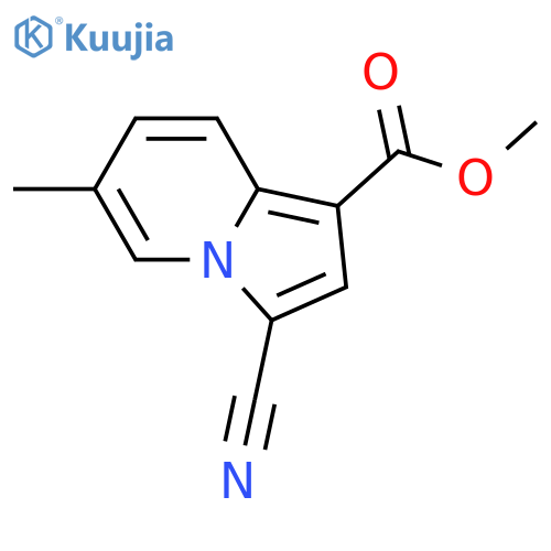 3-cyano-6-methyl-1-Indolizinecarboxylic acid methyl ester structure