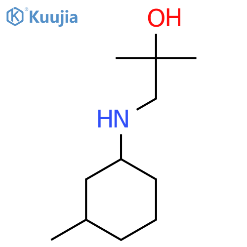 2-Methyl-1-[(3-methylcyclohexyl)amino]propan-2-ol structure